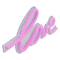 18" Pink LED Lighted 'Love' Neon Valentine's Day Wall Sign